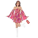 Déguisement Hippie Femme Années 60/70 : Parfait pour robe et tenue années 70; costume hippie femme idéal pour déguisement années 60; style rétro et bohème; tenue hippie femme pour fêtes et événements à thème.