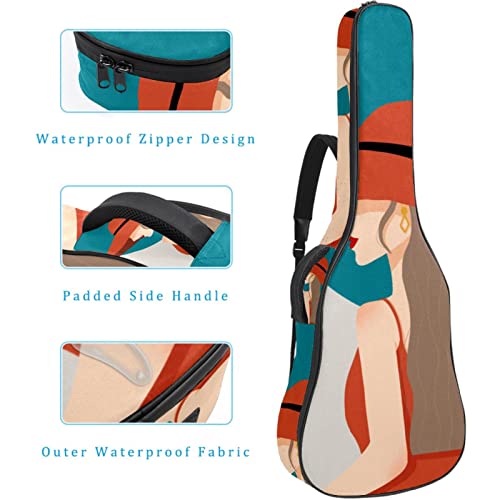 Housse de transport étanche pour guitare avec bandoulière réglable Motif lune nuit palmiers plage bateaux, Multicolore… - Les Beatles, Paul McCartney, John Lennon, RIngo Starr, George Harrison Housse de transport étanche pour guitare avec bandoulière réglable Motif lune nuit palmiers plage bateaux, Multicolore… – Image 5