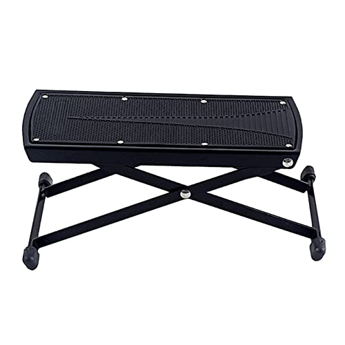 Guitar Footstool Guitar Foot Rest Metal with 6 Height Adjustable Stand Foldable Foot Stand for Classical Electric Guitar