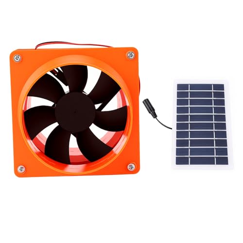 Extractor de Aire Solar de 4,7" Asixxsix Naranja para Cobertizo y Remolque 2
