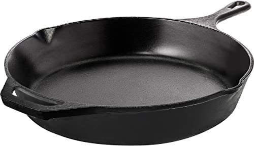 Comparison: Best Frying Pan For Fish 3 Utopia Kitchen Cast Iron Frying Pan 12 Inch, Cast Iron Chefs Pan, Pre Seasoned Skillet, Safe Grill Cookware for Indoor & Outdoor Use, Black