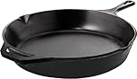 KICHLY 26 cm Pre-Seasoned Cast Iron Skillet Frying Pan with 2 Handles for Ease of use, Induction Compatible Cookware for Indoor & Outdoor Use (10.25 Inch, 26 cm, Cast Iron Pan, Induction Compatible)