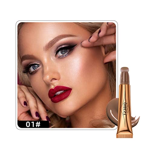 Highlighter Beauty Wand, Flüssige Gesicht Touch Illuminator mit Kissen Applikator, Lang Anhaltende Natürlichen Schimmer Silky Creme Highlighter Bronzer Makeup (A) Cover