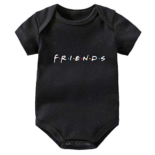 DJM Friends TV Show Infant Toddler Romper Baby Bodysuit 6 Months Short Sleeve Black