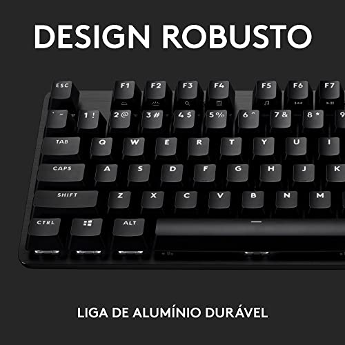 Teclado Mecânico Gamer Logitech G413 TKL SE com Layout ABNT2, Iluminação Branca e Teclas Mecânicas T