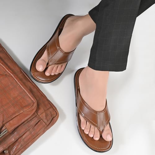Image of Centrino Slipper for Men | Cushioned Insole for Comfort | Stylish & Durable Chappal for Boys & Men| Perfect for Beach (6802)