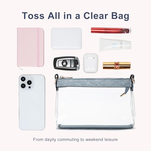 Image of Wuflyover Clear Bag for Stadium Events, Clear Purse for Women