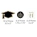 Big Dot of Happiness Gold 2025 Graduation Paper Straw Decor - Party Striped Decorative Straws - Set of 24