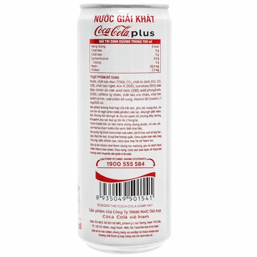 Image of Coca-Cola Plus Zero Sugar & Zero Calories Soft Drink (Pack Of 6) 320ml Can By COUGAR | Japanese Formula with Dietary Fiber | Refreshing Cola Taste | Helps Reduce Fat Absorption | Premium Coca-Cola Beverage | FREE 1 Cadbury Starbar - (IMPORTED-JAPAN)