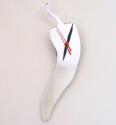 Super Cool Creations Chilli Clock Mirror 35cm x 12cm