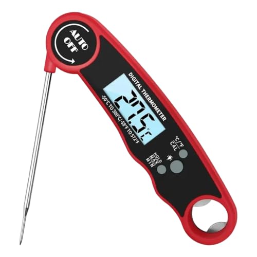 Termometro Cucina, 1 pezzi, Termometro da Cucina Digitale, Display LCD con Controluce Termometro Forno, per Carne Barbecue Olio Latte Dolci Vino