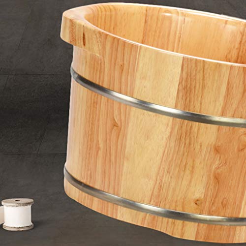 Tina de pies de madera para spa y masaje miniatura 7