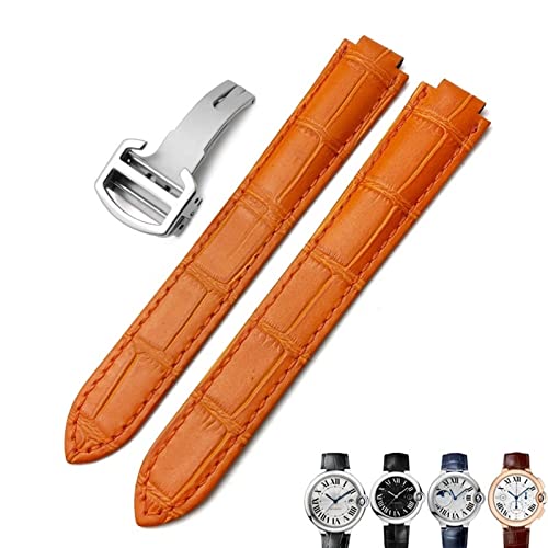 Bracelet montre cuir véritable anti-usure avec boucle déployante pour Cartier Tank