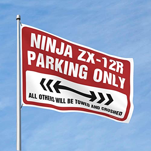Drapeau Ninja Zx-12R grand format pour decoration murale de garage et dortoir etudiant