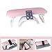 MZCMSL Nail Arm Rest for Nails Tech with Phone Holder, Big Foldable Pu Leather Nail Hand Rest Pillow with Table Mat (Pink)