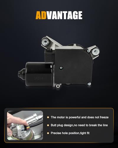 Image of ROADFAR Front Windshield Wiper Motor Fit for Chevrolet for S10 1998-2004 | For Chevrolet For Blazer|For GMC For Jimmy For Sonoma 1998-2004|For Isuzu|For Oldsmobile|Replace 40-1030|85-1030|5 Pins