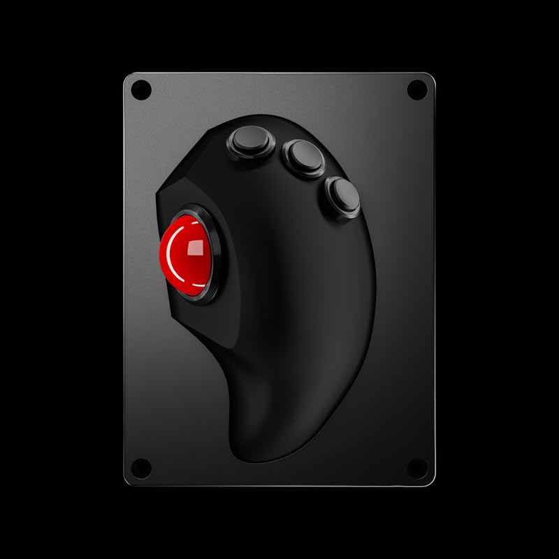 Ergonomiczna mysz przemysłowa typu trackball do montażu panelowego o stopniu ochrony IPX6 z 3 przyciskami myszy z przełącznikiem kluczykowym NKK