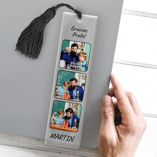Variante de Transparent Gift marcapagina personalizado con fotos y texto