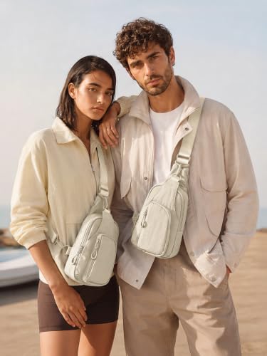 Image of ODODOS Sling Bag with Adjustable Straps Crossbody Chest Bag Lightweight Backpack for Casual Traveling Hiking