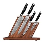 Klaus Meyer 5 Piece Damascus Knife Block Set...