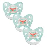 Dentistar® Schnuller 3er Set - Baby Nuckel Silikon in Größe 3 - ab 14 Monate - zahnfreundlich & kiefergerecht - Beruhigungssauger für Babys - Made in Germany - BPA frei - Türkis Bus