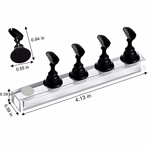 10Pcs Nail Stand For Press On, Fake Acrylic Nail Stand, Nail Display Practice Stands With Magnetic Base, Nail Tip Holders For Salon And Home Diy #TOP5