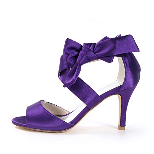 Women's Orange Bow Sandals Satin Dress Shoes Bridal Wedding Heels, Party Show Shoes2