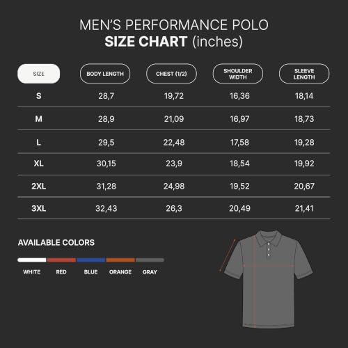 VULRINO Men's Performance Golf Polo Shirt Lightweight Quick Dry Casual Work Top, Black, XL by VULRINO - Used condition - Image 6