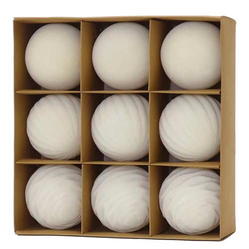 Image of 4inch Velvet Ornaments for Christmas Tree, 9 pcs Flocked Christmas Balls Set Assortment for Xmas Tree Holiday Decor