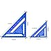 Beslands Aluminum 12 inch & 7 inch Rafter Square Carpenter Set Measuring Layout Tool Alloy Metal Triangle Ruler Protractor for Woodworking and Carpentry Imperial, Blue