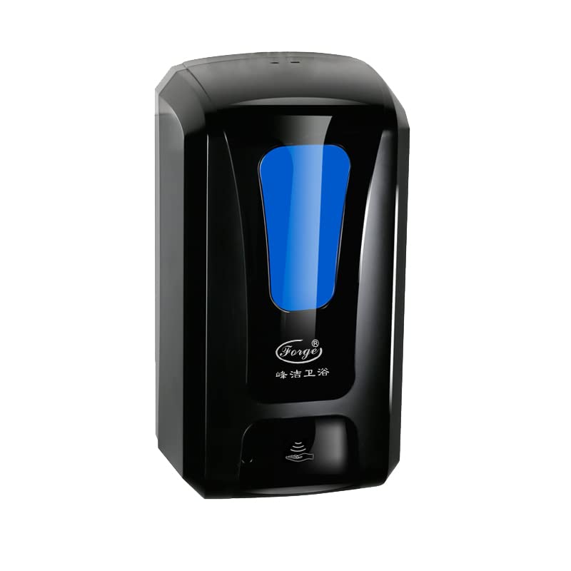 Automatic Commercial Soap Dispenser Wall Mount,Touchless Liquid Hand Sanitizer Dispenser, 1200ml Large Capacity, Replaceable Drip Pump for Gel/Liquid 1408-Black