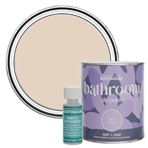 Rust-Oleum Pink Water-Resistant Bathroom Tile Paint in Matt Finish - Homespun 750ml