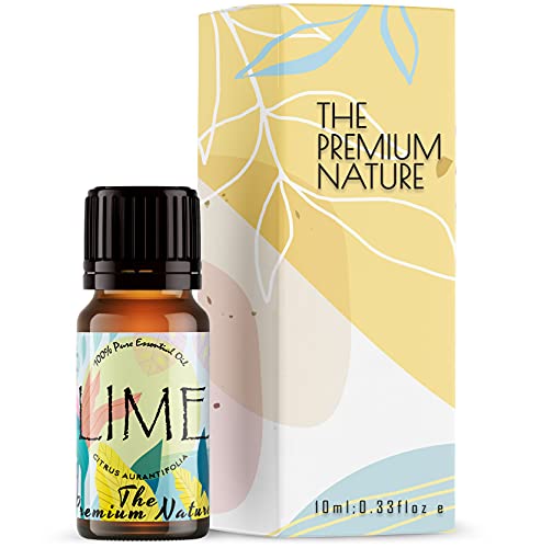 The Premium Nature Lime Essential Oil for Skin, Reduced Stress, and Concentration - Topical for Oily Skin - Diffuse to Enhance Mood and Concentration - 100 Pure Therapeutic Oil for Aromatherapy - 10ml