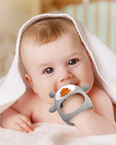 【3 Packs】 Baby Teether, Baby Teething Toys For Infants 3+ Months, Less Dust &Hair Adhesion Anti Drop Silicone Teether For Soothing Teething Relief, Baby Chew Toys For Sucking Needs #TOP6