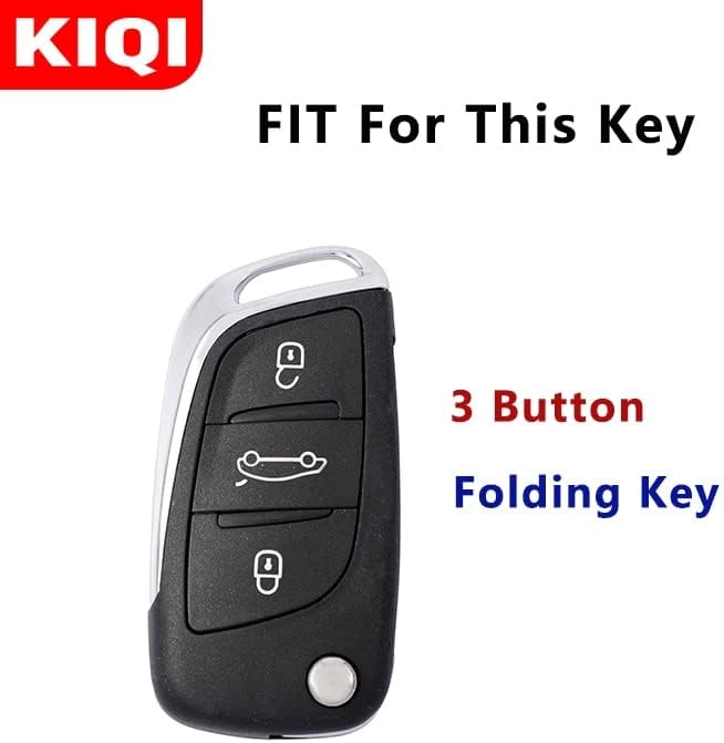 Miniatura 4 de BNHUY for Peugeot Citroen C1 C2 C3 C4 C5 DS3 DS4 DS5 DS6 Soft TPU Car Folding Flip Key Case Cover Shell Protector Accessories Color Name Dark Purple