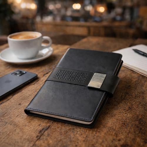 Image of A5 Diary with Magnetic Closure - Premium Jute Cloth Cover Notebook, 192 Pages 80 GSM Ivory Paper - Personal Journal, Office Planner & Writing Notebook (Navy Blue)