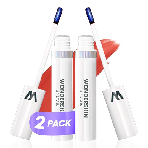 Wonderskin Wonder Blading Lip Stain Peel Off Masque, Paquete De 2 – Tinte De Labios Rojo Mate De Larga Duración, Resistente Al Agua Y A Prueba De Transferencia (Glamorous Masque)