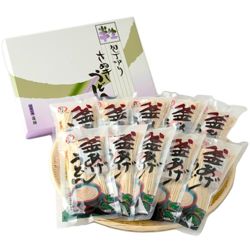 藤井製麺 釜あげうどん半生10袋入うどん さぬきうどん 讃岐うどん 本場 めんつゆ付き 半生うどん 釜あげうどん 太麺 伝統 香川 半生 三木町