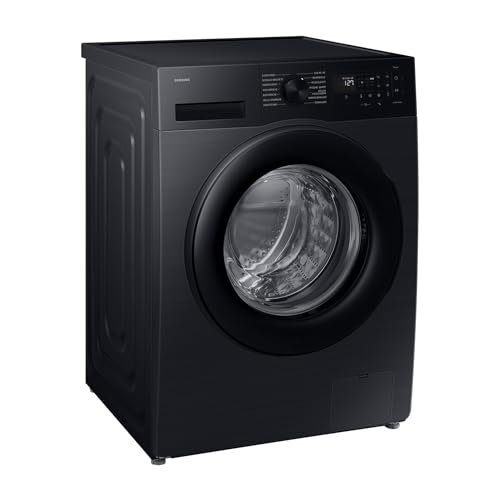 Samsung WW10FG5U34ABEG Waschmaschine, 10 kg, EEK: A, AI Energy Mode, AI Ecobubble, SuperSpeed 39 Min., Mikroplastikprogramm, WiFi, Schwarz