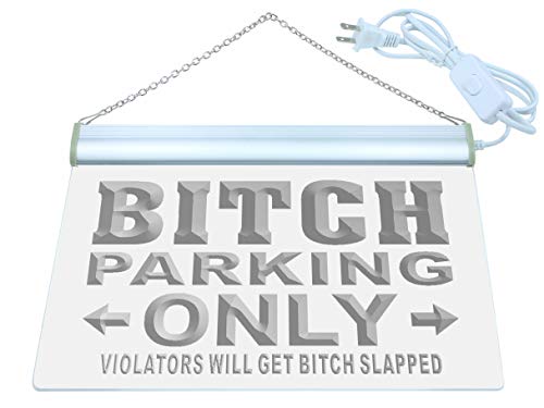 ADVPRO Bitch Parking Only LED Neon Sign Red 16 x 12 Inches st4s43-n136-r