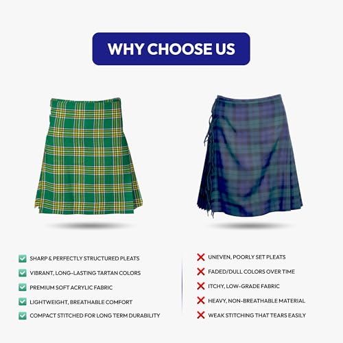 Image of Authentic Scottish Men's Tartan Kilts - Highland Light Weight Value Kilt | Embrace Your Heritage with Comfort