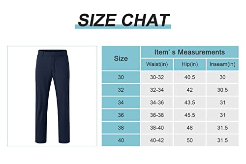 Tbmpoy Mens Golf Pants Dress Athletic Lightweight Pant Casual Work Pant For Men With 3 Pockets Navy 36 #TOP6