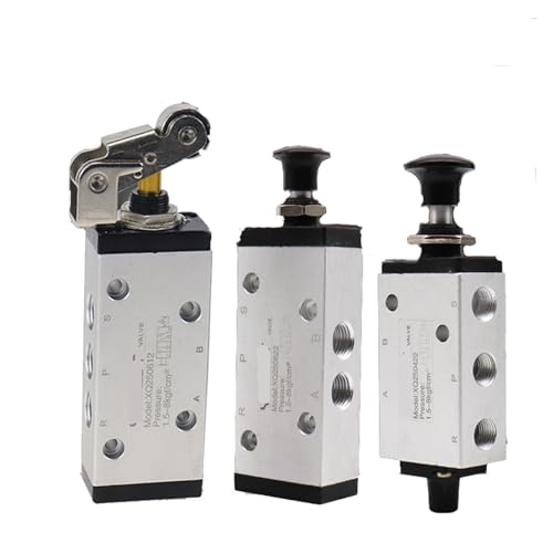 Válvula de mano de dos posiciones y cinco vías en aluminio para un control neumático fluido 3