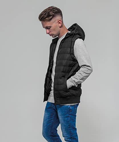 Chaleco burbuja COOZO para hombre en color negro acolchado con cremallera frontal 6