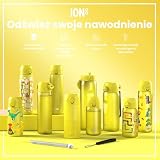 ION8 Butelka dla Dzieci, 350 ml/12 oz, Szczelna, Łatwa do Otwarcia, Bezpieczny Zamek, Można Myć w Zmywarce, Bez BPA, Uchwyt do Przenoszenia, Łatwa do Czyszczenia, Bezwonny, Żółte Jednorożce