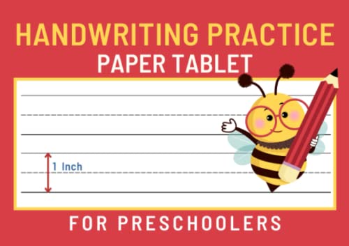 Hand Writing Practice Paper Tablet for Preschoolers: Landscape Writing Pads for Kids 2 years+ 1 Inch...