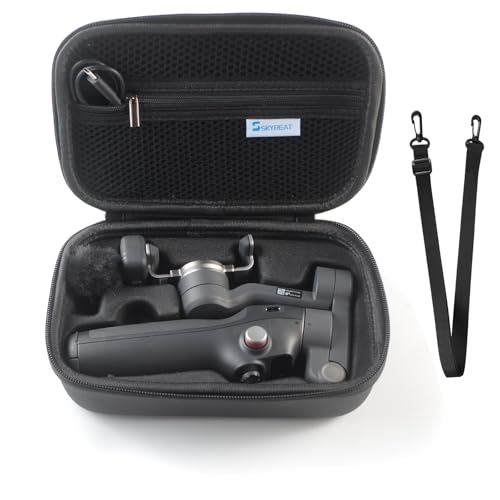 SKYREAT Osmo Mobile 7P Tasche,PU Leder Tragbare Aufbewahrungs-Schultertasche Reisetasche für DJI Osmo Mobile 7 /7P Vlog Combo Gimbal Stabilizer Zubehör
