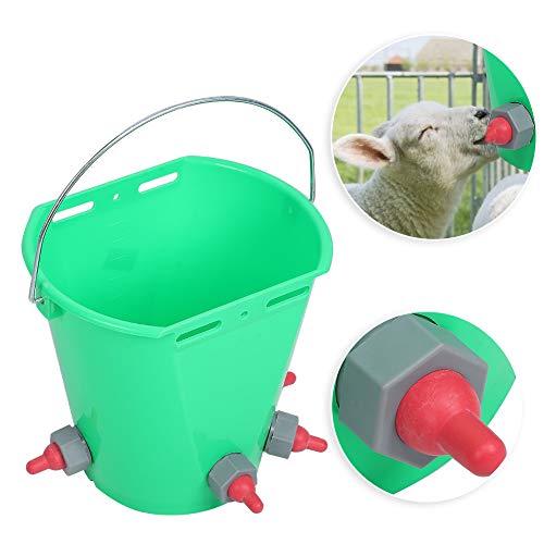 XiangXin Balde para alimentação de leite, verde com balde de alimentação antirefluxo de 5 tipos de g