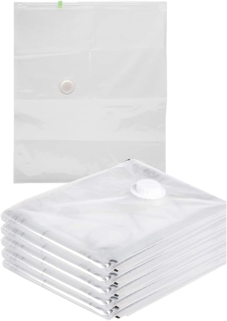 Vakuumbeutel Kleidung Daunendecken Reise Bettwäsche -80% Platzbedarf Reißverschluss (18 Stück Set 6-teilig 55x90+80x100+100x110cm)