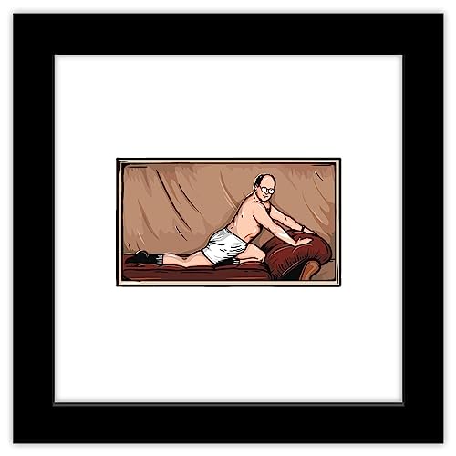 Trends International Gallery Pops Seinfeld - George Costanza The Art of Seduction Illustrated Wall Art Wall Poster, 12' x 12', Black Frame Version